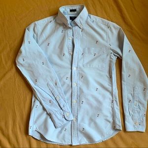 XS Men’s J. Crew Oxford Dress Shirt Pelican Stitch